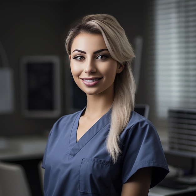 Portrait of smiling female nurse