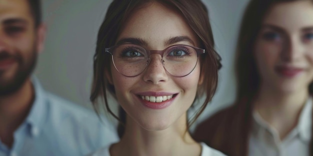 portrait of a smiling girl Generative AI