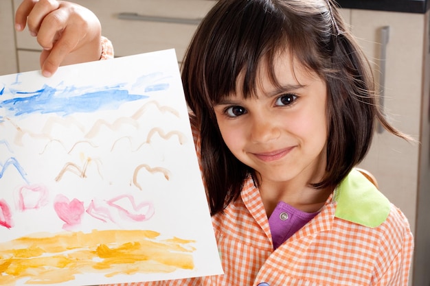 Photo portrait of smiling girl