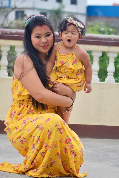 Photo portrait of smiling girl