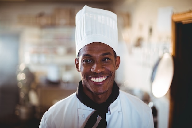 portrait of smiling head chef