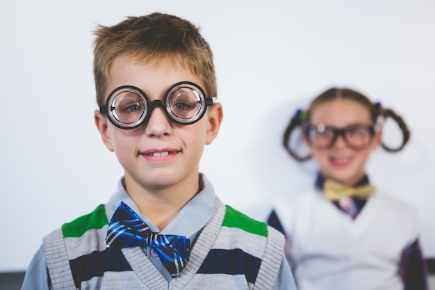 Portrait of smiling kids in classroom