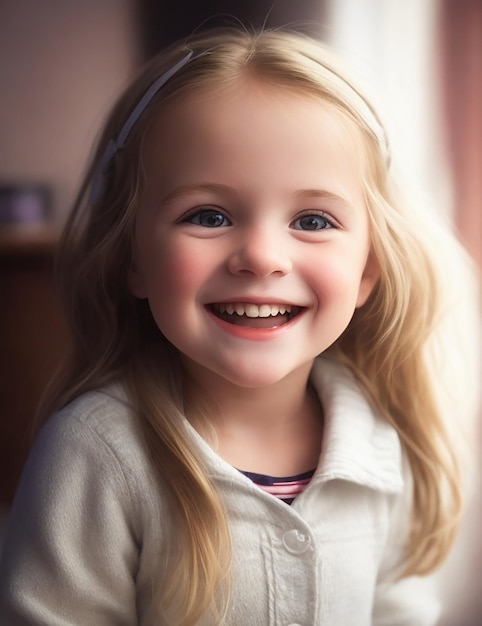 portrait of a smiling little girl