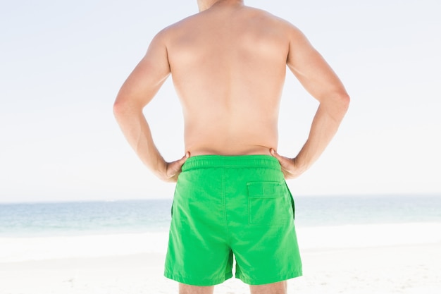 Portrait of smiling man on the beach