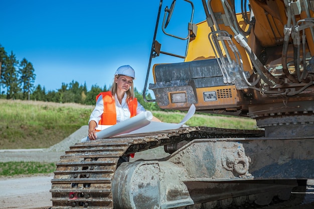 Portrait of smiling man at construction site