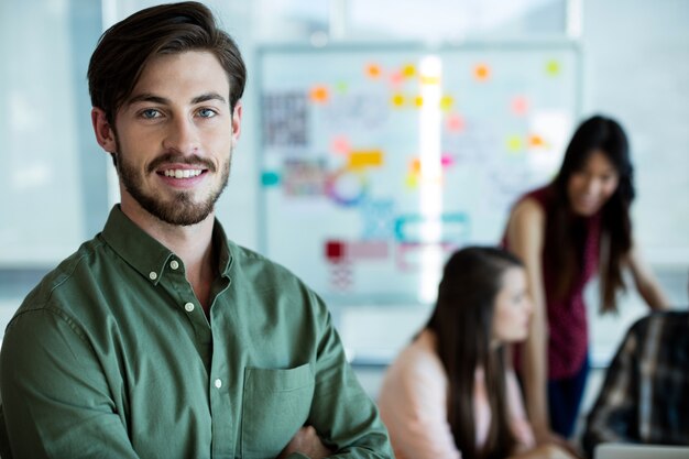 Portrait of smiling man in office