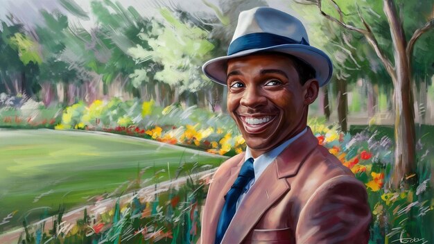 Portrait of smiling man standing in park