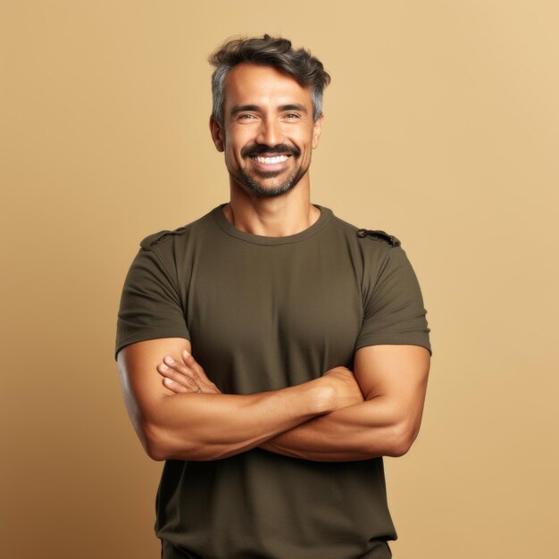 Photo portrait of a smiling man with crossed arms