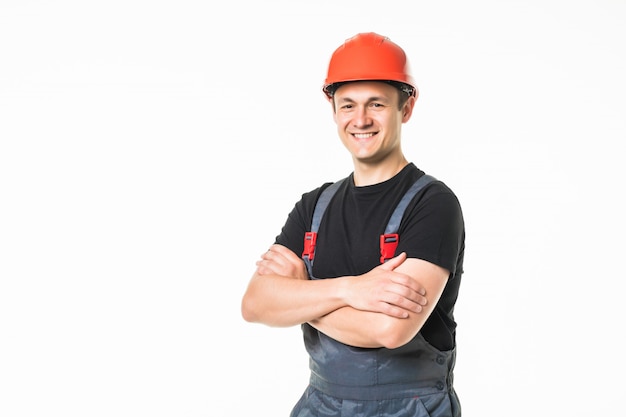 Portrait of smiling manual worker with tools