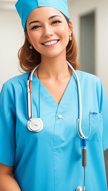 Portrait of a smiling nurse in a hospital