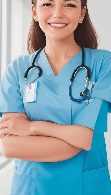 Portrait of a smiling nurse in a hospital