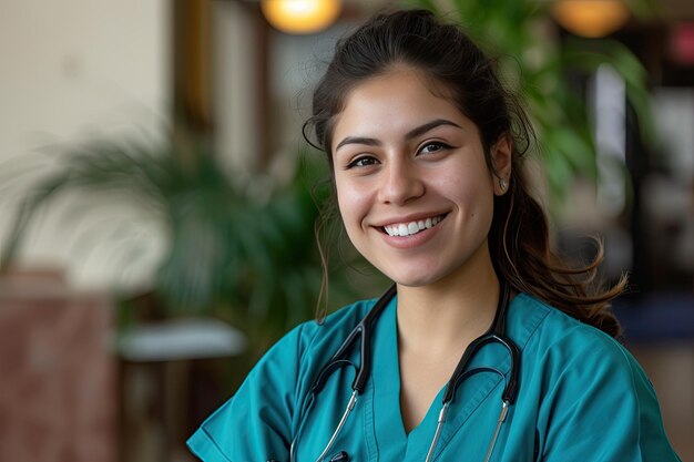 Photo portrait of a smiling person in everyday life