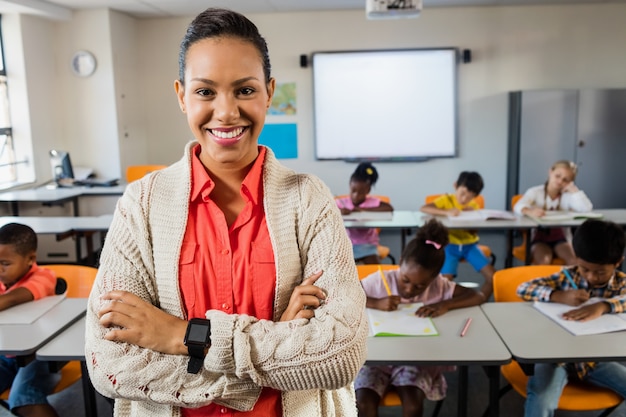 Photo portrait of smiling teacher