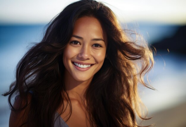 Portrait of a smiling woman isolated from the background