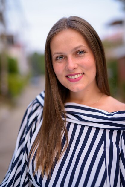 Portrait of smiling woman