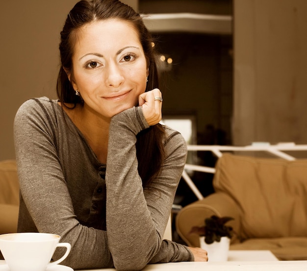 Portrait of smiling woman