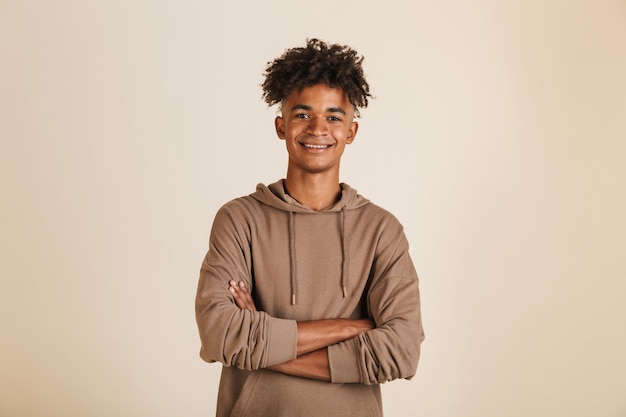 Portrait of a smiling young afro american man