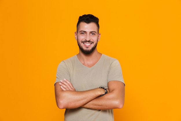 Portrait of a smiling young casual man