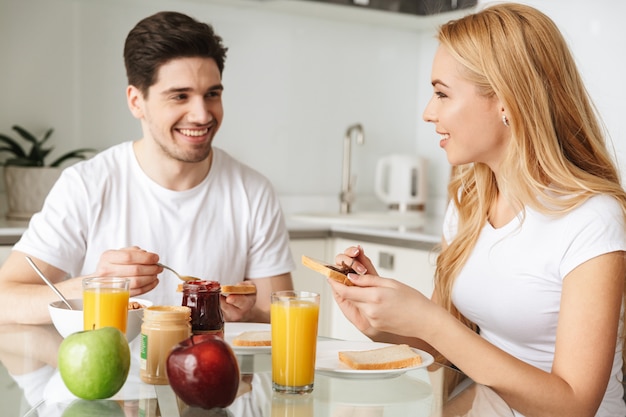 Portrait of a smiling young couple in love