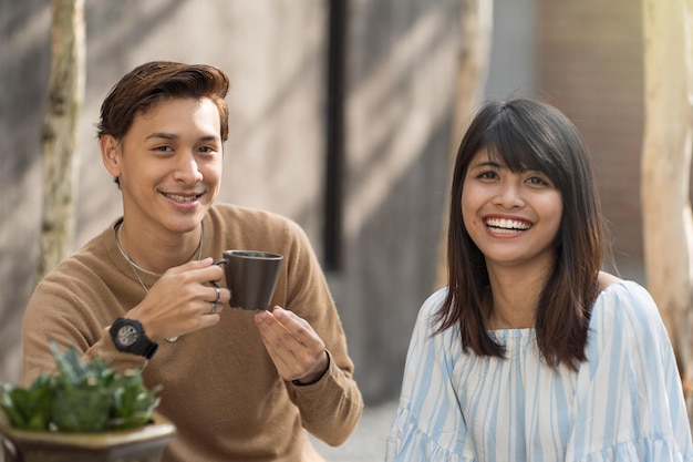 portrait of smiling young couple