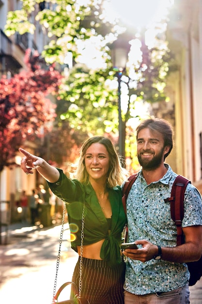 Portrait of smiling young couple