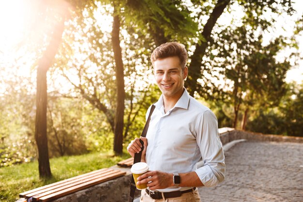 Portrait of a smiling young man dressed in shirt