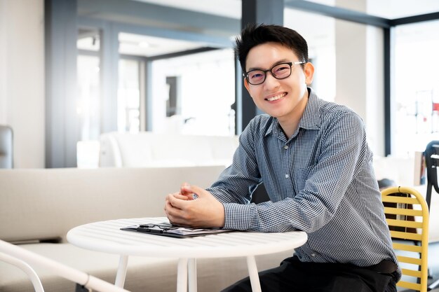 Portrait of smiling young man