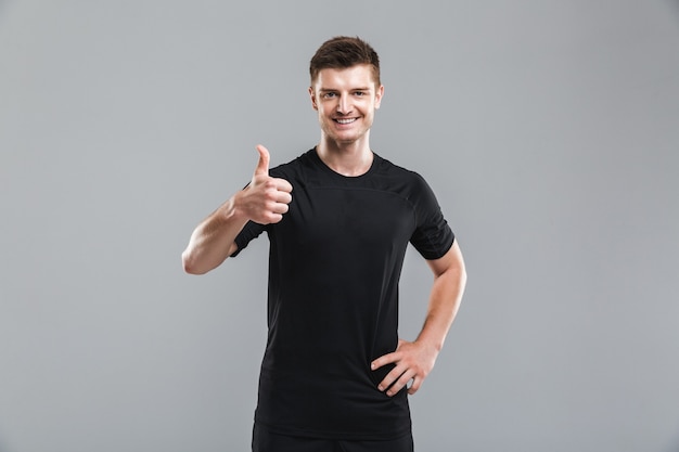 Portrait of a smiling young sportsman