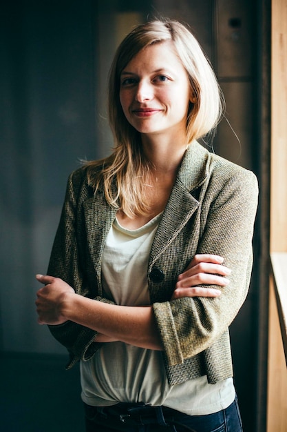 portrait of smiling young woman
