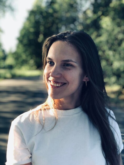 Portrait of a smiling young woman