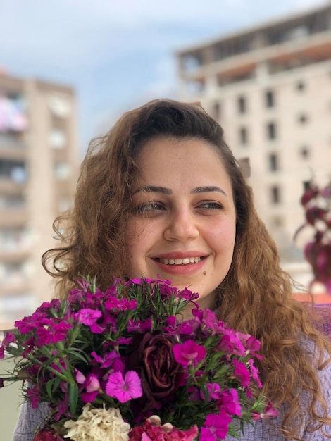 Portrait of a smiling young woman