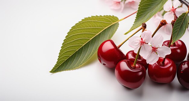 Portrait of sour cherry Ideal for your designs banners or advertising graphics