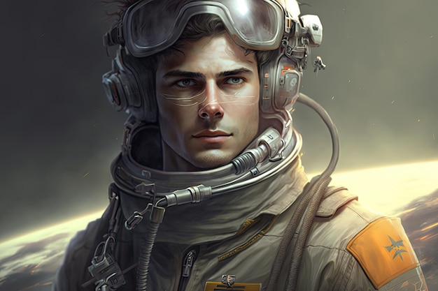 A portrait of a space traveler from the far future