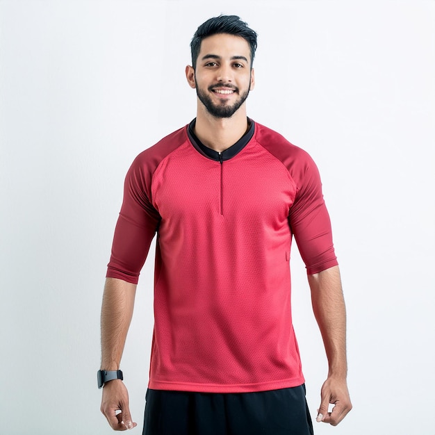 Portrait Sports Man Gym Fitness white background