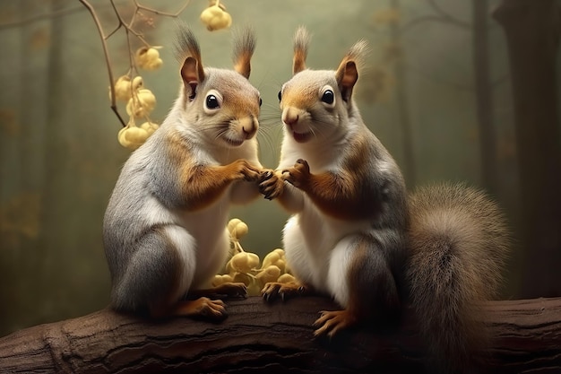 Portrait of squirrels