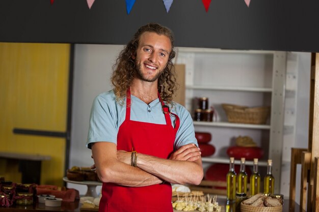 Portrait of staff standing at counter