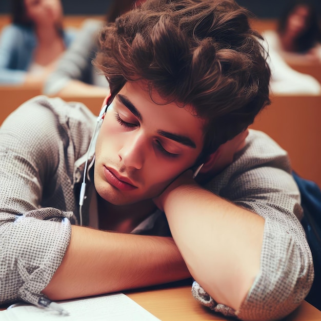 portrait of a student in a classroom