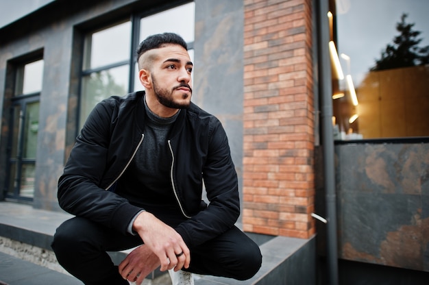 Portrait of stylish arab beard man