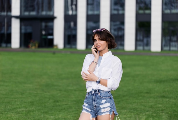 Portrait of a Successful Business woman Using Phone