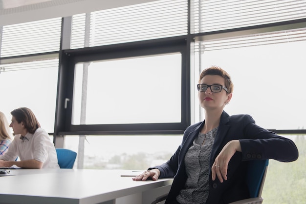 Portrait Of Successful Businesswoman Entrepreneur At Busy startup Office