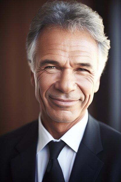 Portrait of a successful mature business man smiling at the camera