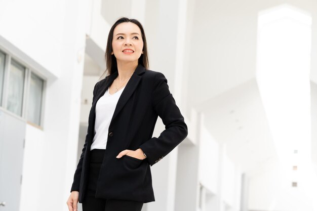 Portrait Of Successful A middle-aged Asian businesswoman smiling to camera