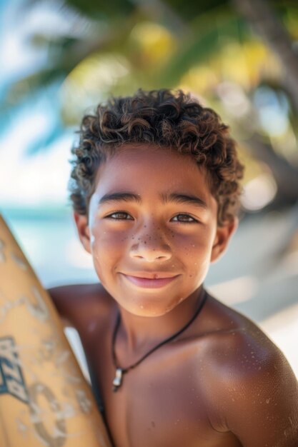 Portrait of a surfer boy