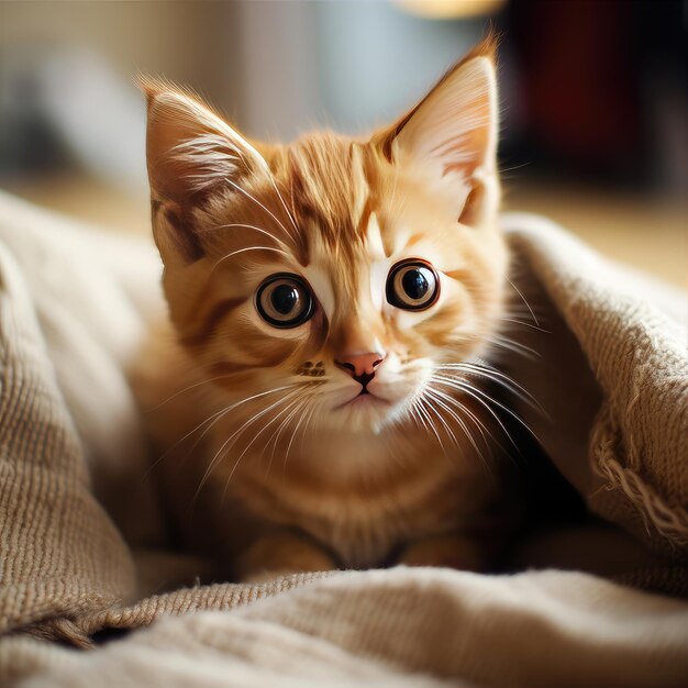 Portrait of a surprised cat Scottish Straight closeup isolated on white background Generative AI technology