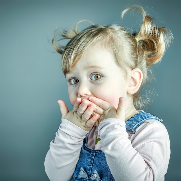 Portrait of surprised child