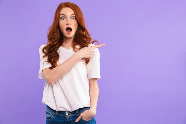 Portrait of a surprised young woman