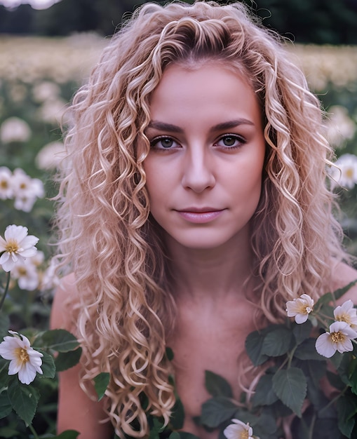 Portrait of a sweet and beautiful woman