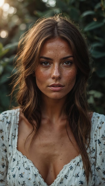 Portrait of a tanned girl