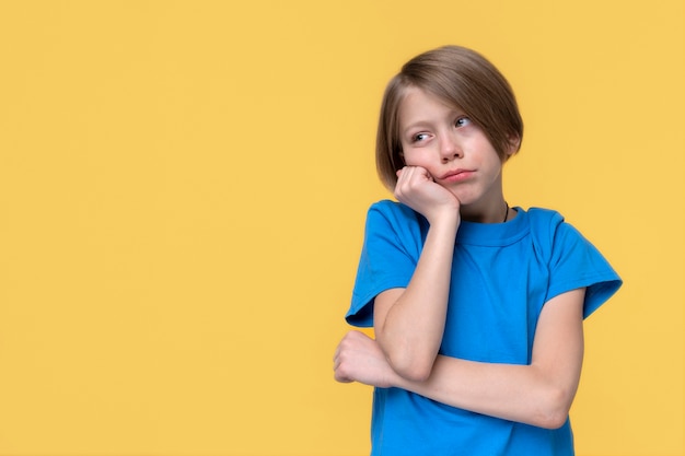 Portrait of teenage girl looking upset