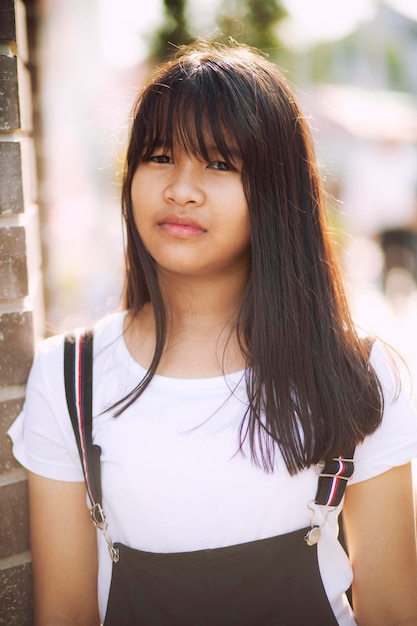 Photo portrait of teenage girl